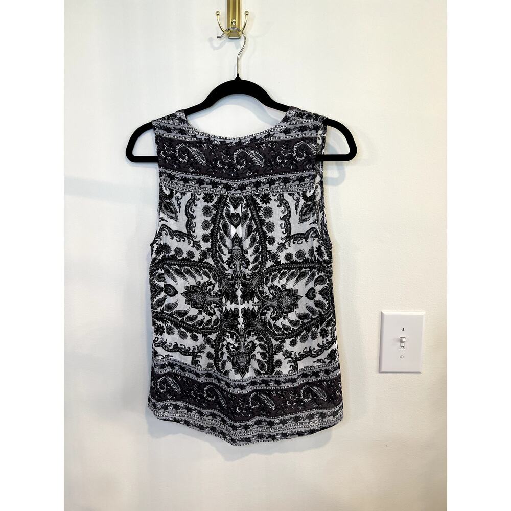 Lucky Brand Boho Paisley Tank Top Small Sleeveless Flowy Festival Blouse - Picture 2 of 5